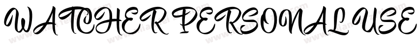WATCHER PERSONAL USE Bold字体转换